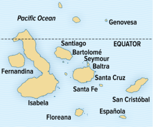 Galapagos Itinerary Map